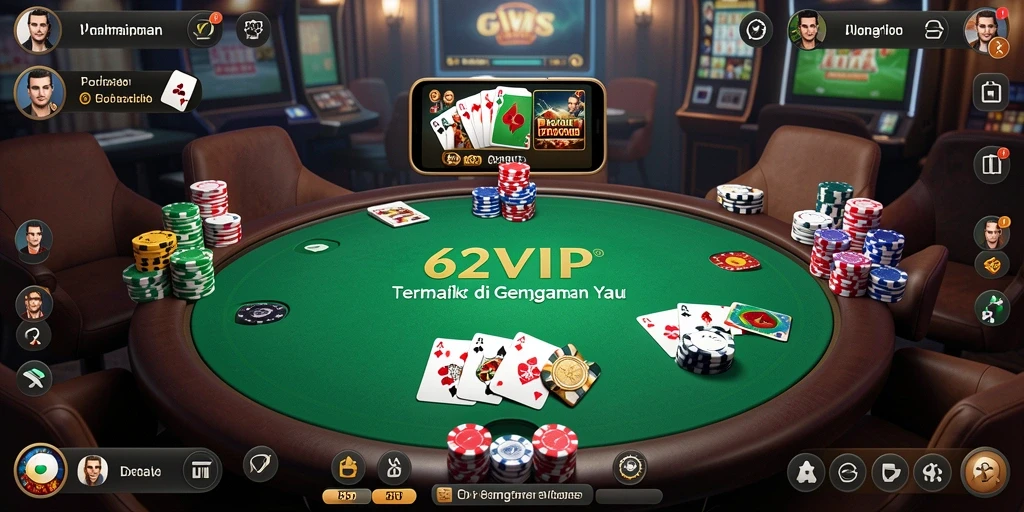 Gameplay seru di 62VIP dengan pemain dari seluruh dunia.