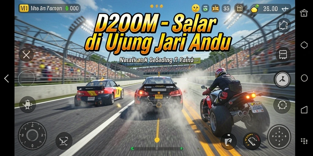 Tampilan gameplay D200M yang seru dan mendebarkan.