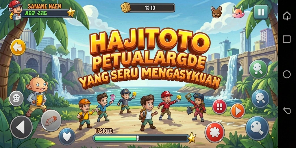Screenshot gameplay HAJITOTO yang menampilkan aksi seru dan karakter unik.