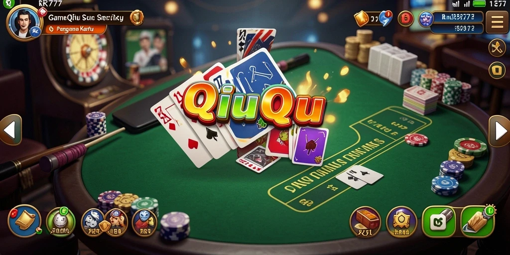Gameplay QiuQiu yang seru dan interaktif.