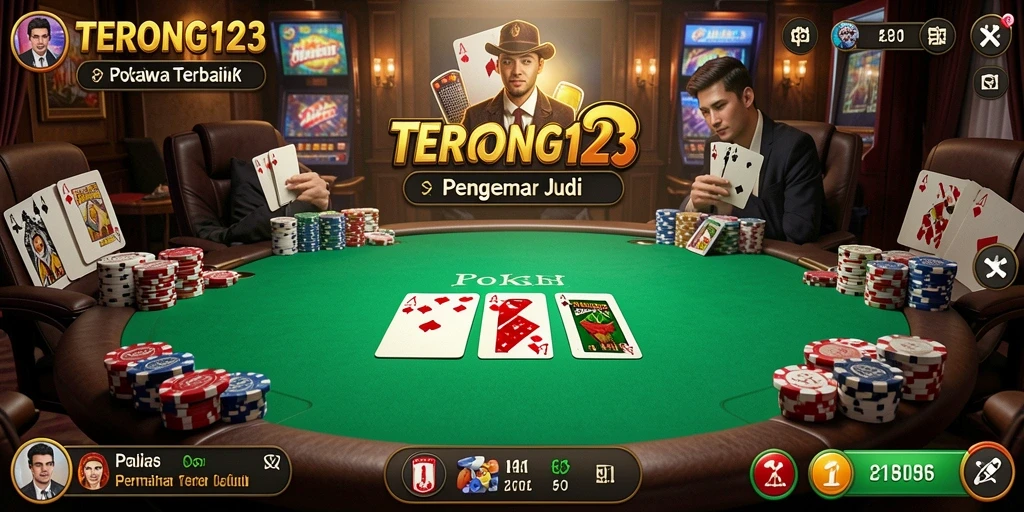 Tampilan gameplay menarik di TERONG123 dengan suasana Poker yang mendebarkan.